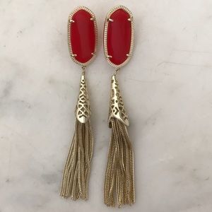 Kendra Scott Julie earring with post back in Red